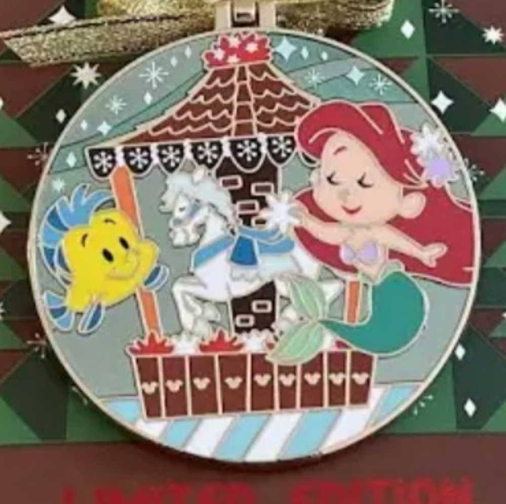 Disney Little Mermaid Beach Club Christmas Pin/Ornament